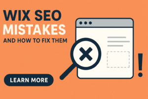 Wix SEO mistakes and fixes illustration
